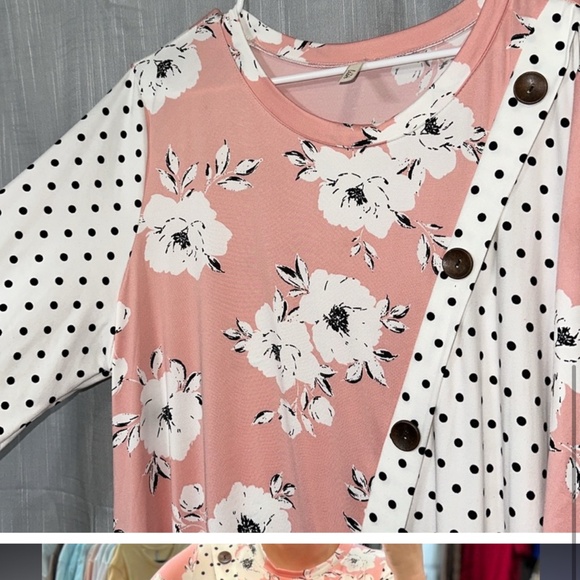 Floral polka dot bubble dress - Picture 3 of 4